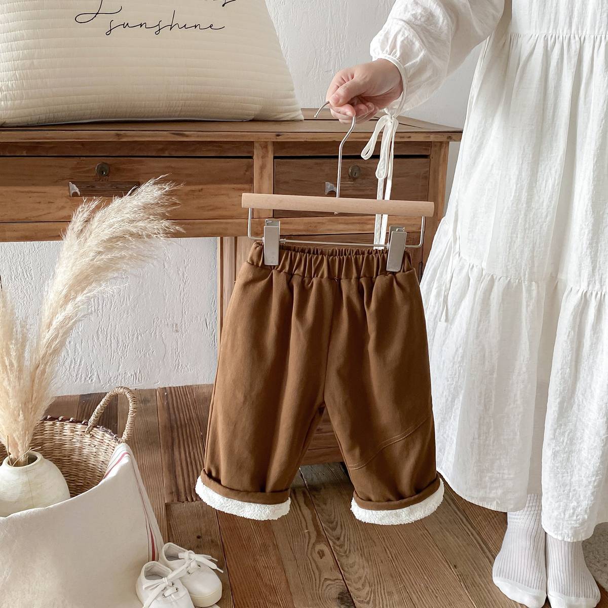 ロングパンツ・スウェットパンツ ロングパンツ 裏ボア あったか 保温 ルーズシルエット 無地 カジュアル 長ズボン【mh0011379】