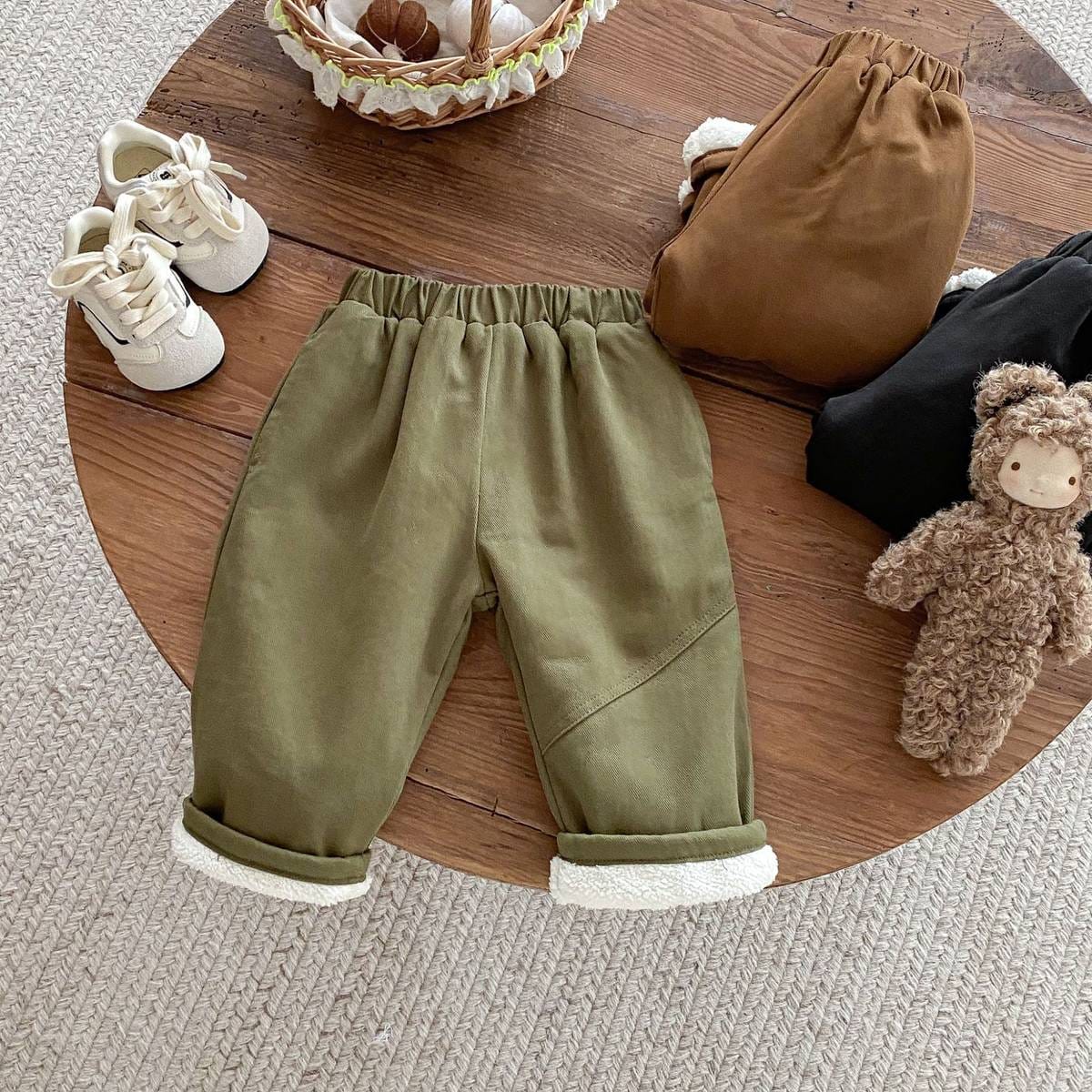 ロングパンツ・スウェットパンツ ロングパンツ 裏ボア あったか 保温 ルーズシルエット 無地 カジュアル 長ズボン【mh0011379】