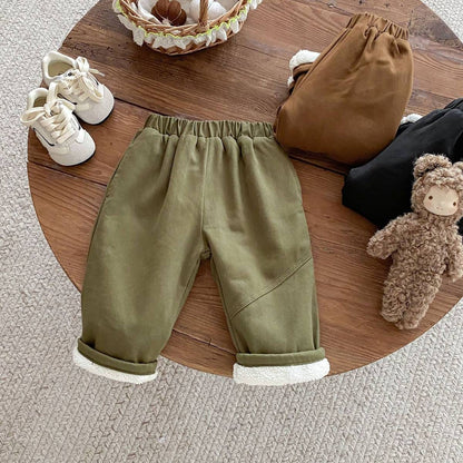 ロングパンツ・スウェットパンツ ロングパンツ 裏ボア あったか 保温 ルーズシルエット 無地 カジュアル 長ズボン【mh0011379】