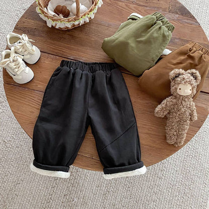 ロングパンツ・スウェットパンツ ロングパンツ 裏ボア あったか 保温 ルーズシルエット 無地 カジュアル 長ズボン【mh0011379】