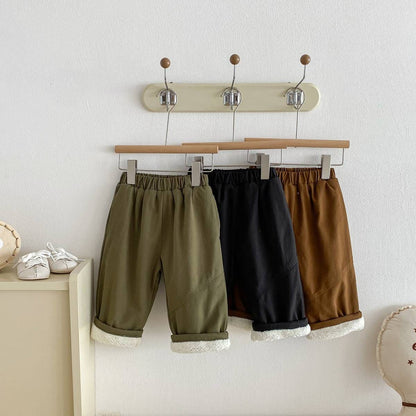 ロングパンツ・スウェットパンツ ロングパンツ 裏ボア あったか 保温 ルーズシルエット 無地 カジュアル 長ズボン【mh0011379】