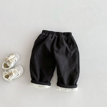 ロングパンツ・スウェットパンツ ロングパンツ 裏ボア あったか 保温 ルーズシルエット 無地 カジュアル 長ズボン【mh0011379】