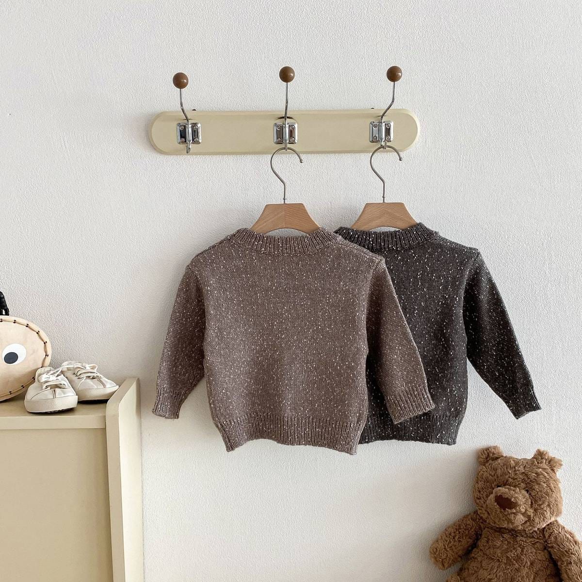 ニット・セーター 長袖セーター ニット プルオーバー ネップヤーン ゆったり シンプル ベーシック【mh0011382】