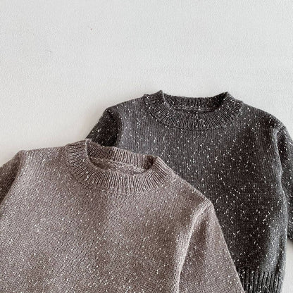 ニット・セーター 長袖セーター ニット プルオーバー ネップヤーン ゆったり シンプル ベーシック【mh0011382】