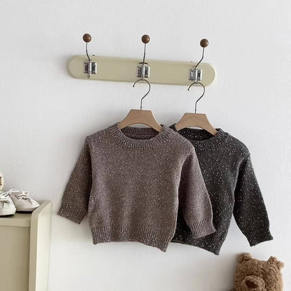 ニット・セーター 長袖セーター ニット プルオーバー ネップヤーン ゆったり シンプル ベーシック【mh0011382】