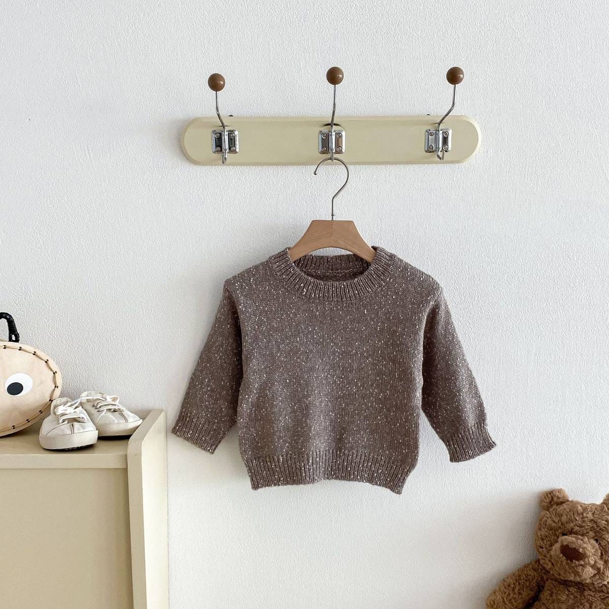 ニット・セーター 長袖セーター ニット プルオーバー ネップヤーン ゆったり シンプル ベーシック【mh0011382】