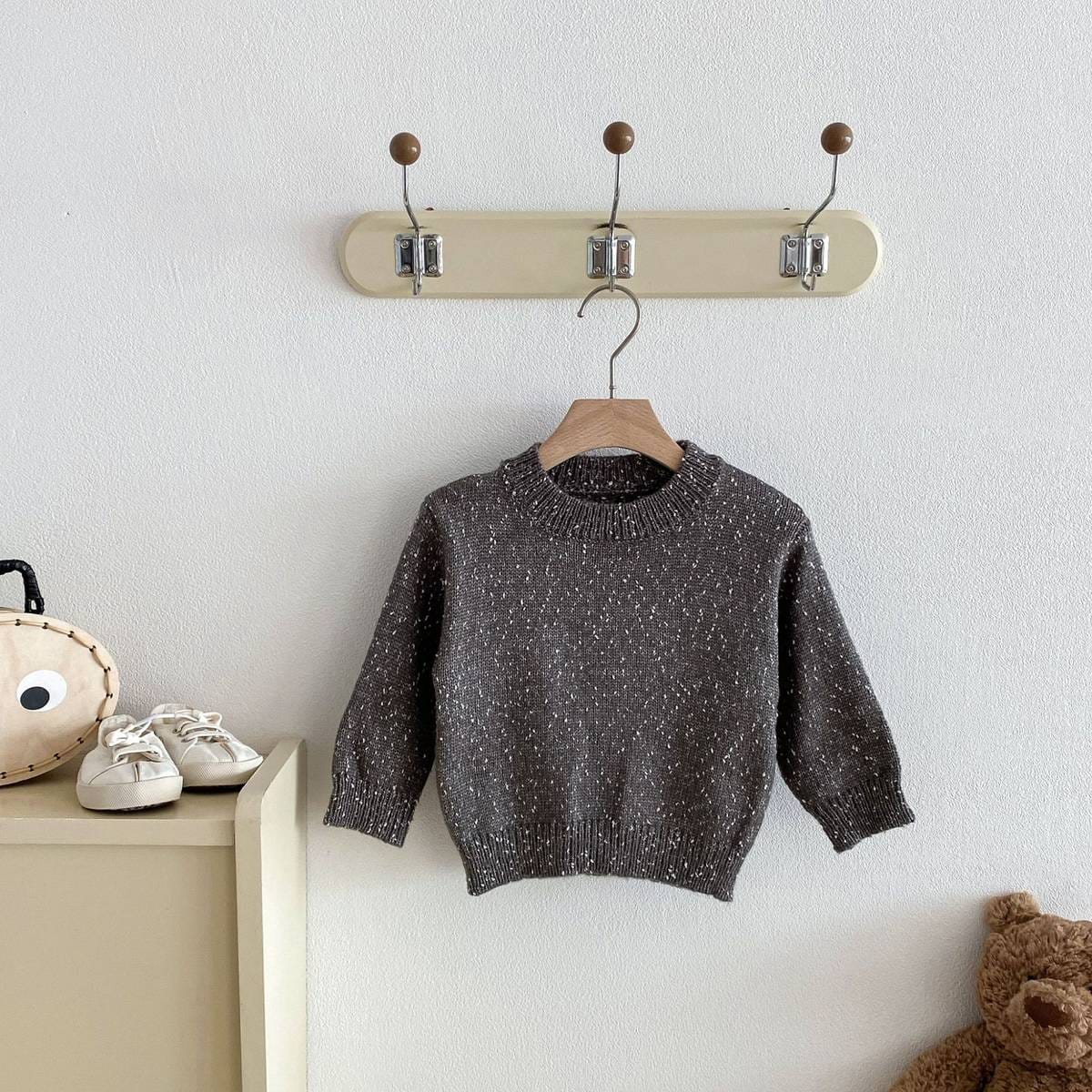 ニット・セーター 長袖セーター ニット プルオーバー ネップヤーン ゆったり シンプル ベーシック【mh0011382】