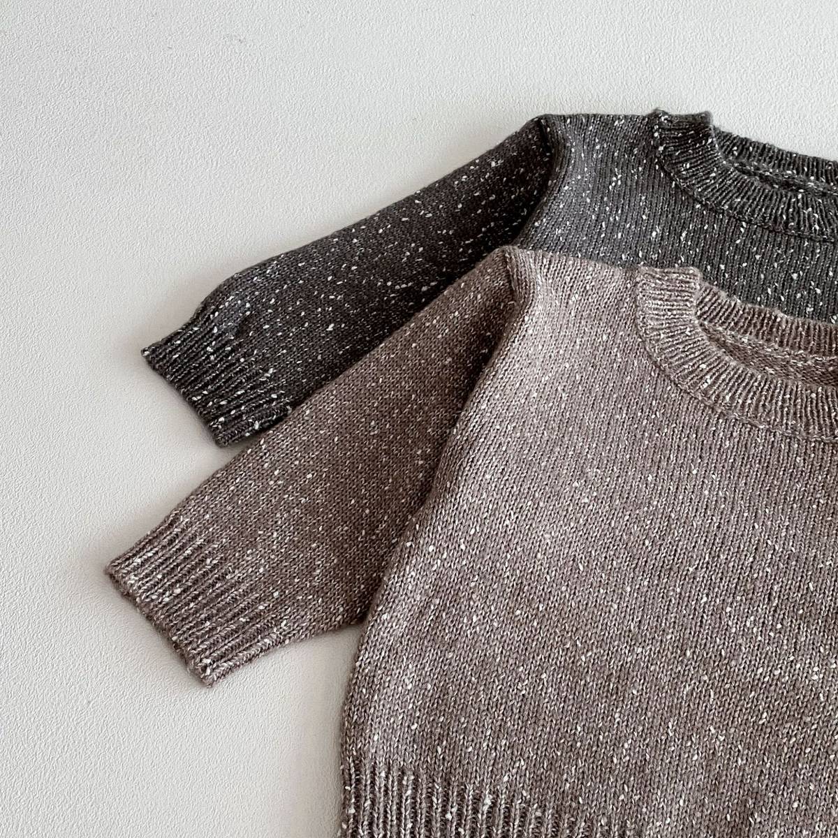 ニット・セーター 長袖セーター ニット プルオーバー ネップヤーン ゆったり シンプル ベーシック【mh0011382】