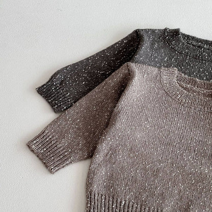 ニット・セーター 長袖セーター ニット プルオーバー ネップヤーン ゆったり シンプル ベーシック【mh0011382】