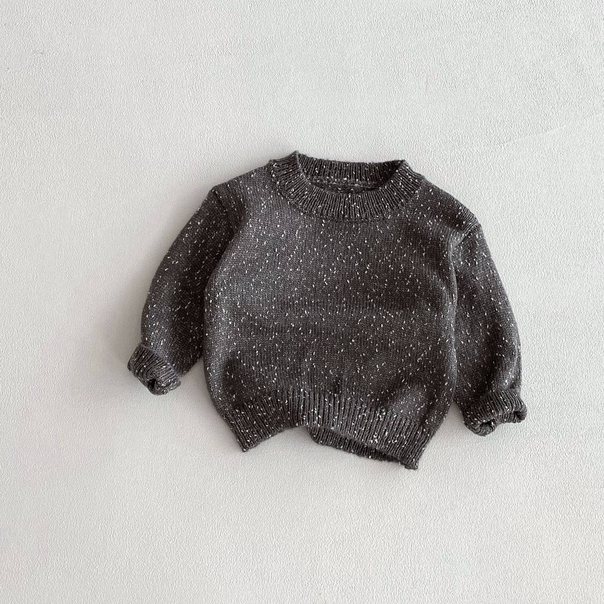 ニット・セーター 長袖セーター ニット プルオーバー ネップヤーン ゆったり シンプル ベーシック【mh0011382】