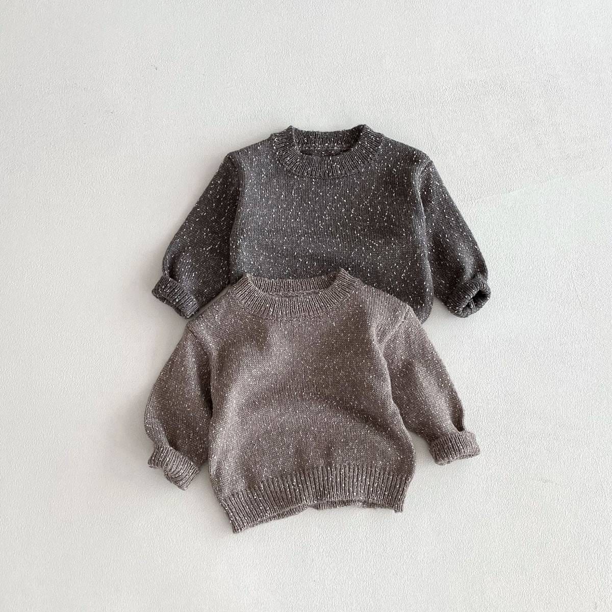 ニット・セーター 長袖セーター ニット プルオーバー ネップヤーン ゆったり シンプル ベーシック【mh0011382】