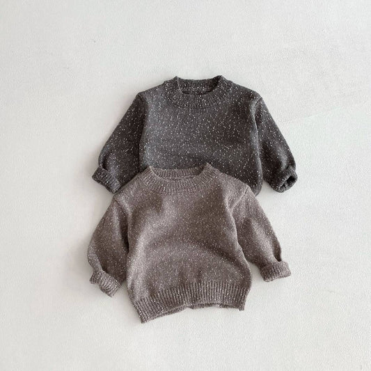 ニット・セーター 長袖セーター ニット プルオーバー ネップヤーン ゆったり シンプル ベーシック【mh0011382】