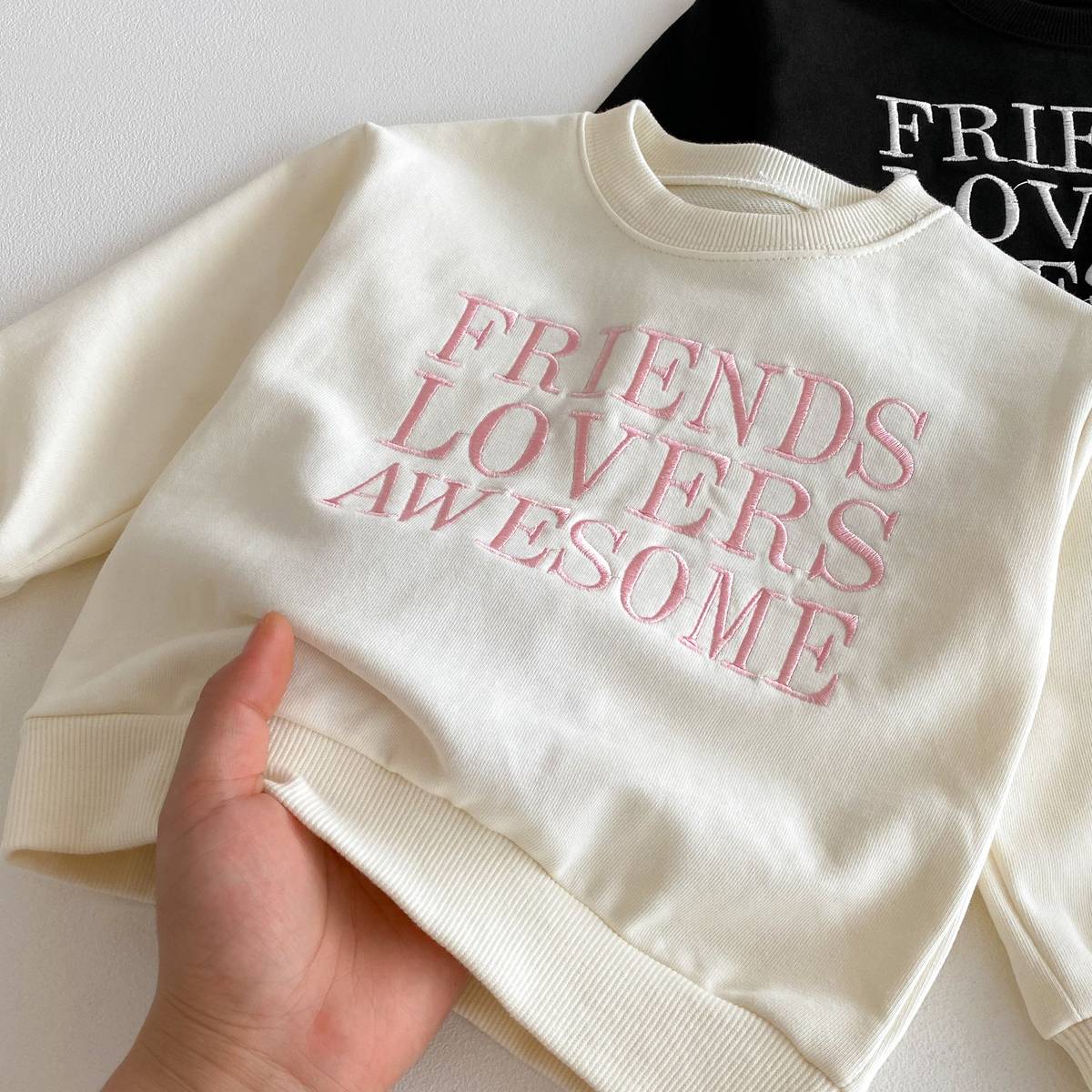 トレーナー・フーディ 長袖スウェットトレーナー 刺繍ロゴ 英字プリント シンプル カジュアル【mh0011389】