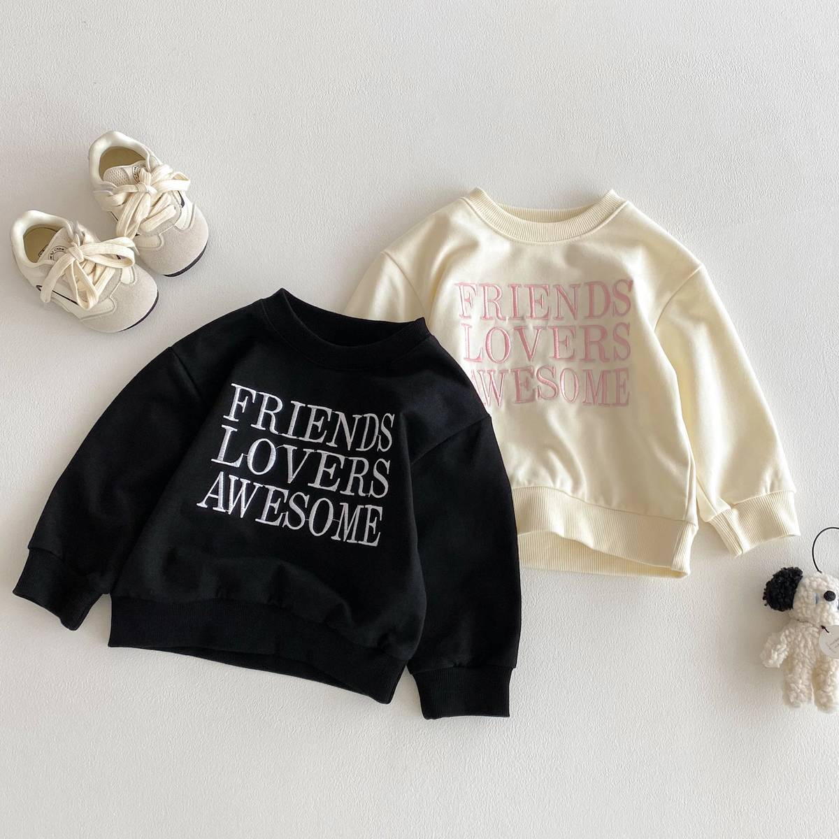 トレーナー・フーディ 長袖スウェットトレーナー 刺繍ロゴ 英字プリント シンプル カジュアル【mh0011389】