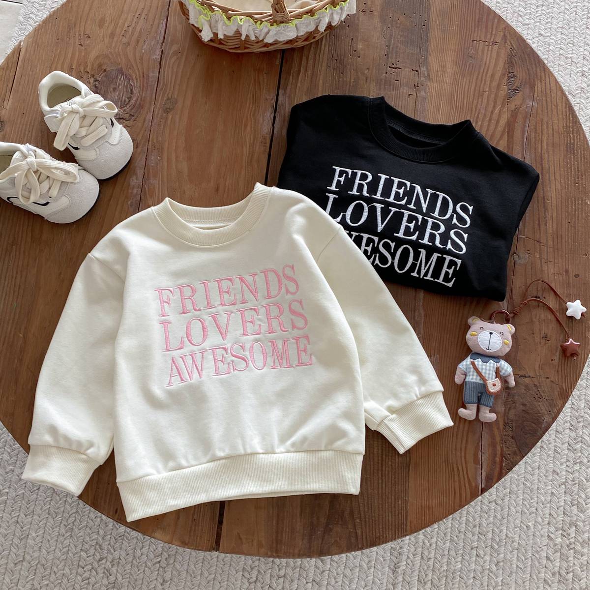 トレーナー・フーディ 長袖スウェットトレーナー 刺繍ロゴ 英字プリント シンプル カジュアル【mh0011389】