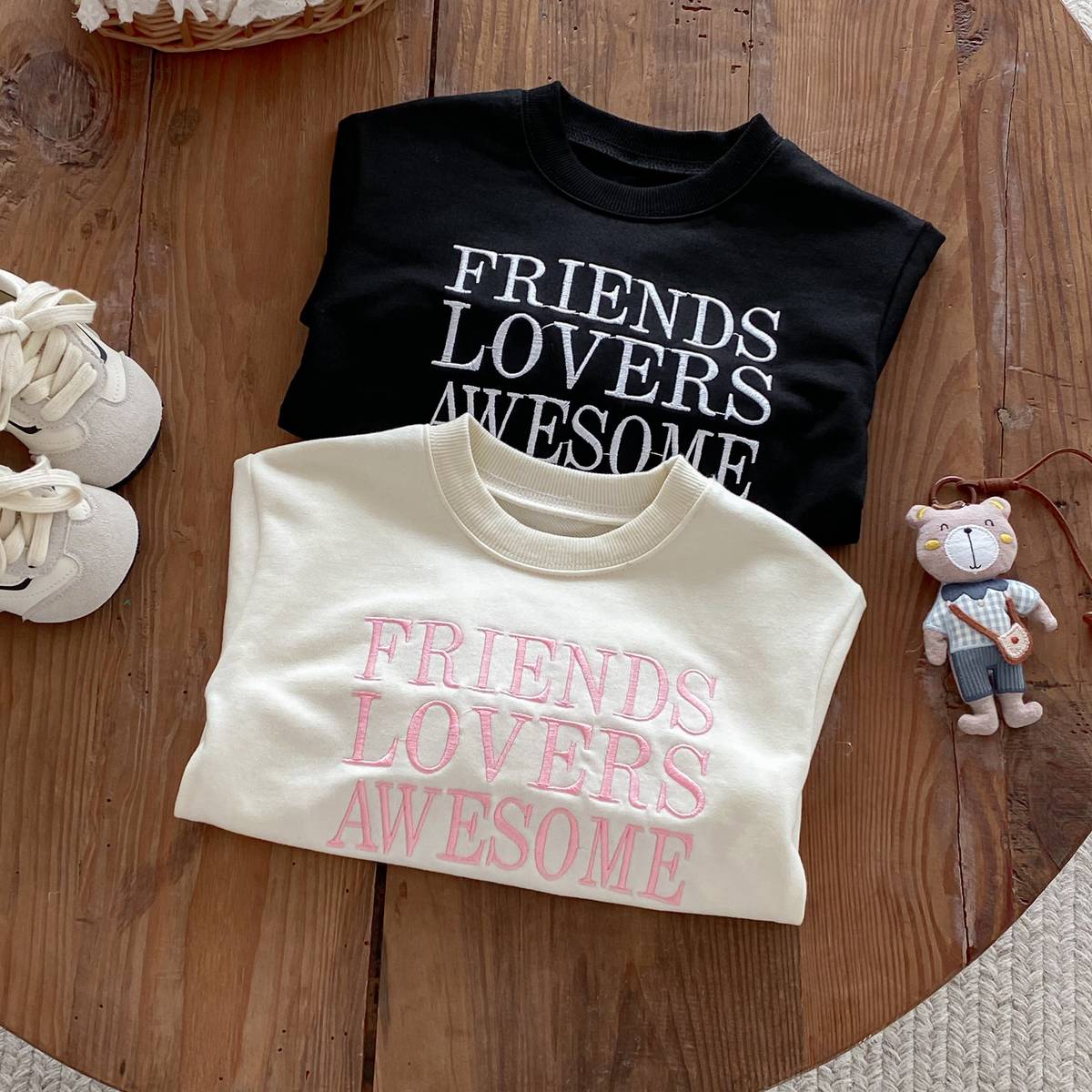 トレーナー・フーディ 長袖スウェットトレーナー 刺繍ロゴ 英字プリント シンプル カジュアル【mh0011389】