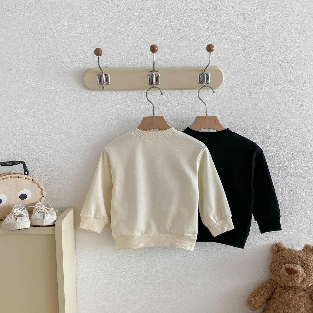 トレーナー・フーディ 長袖スウェットトレーナー 刺繍ロゴ 英字プリント シンプル カジュアル【mh0011389】