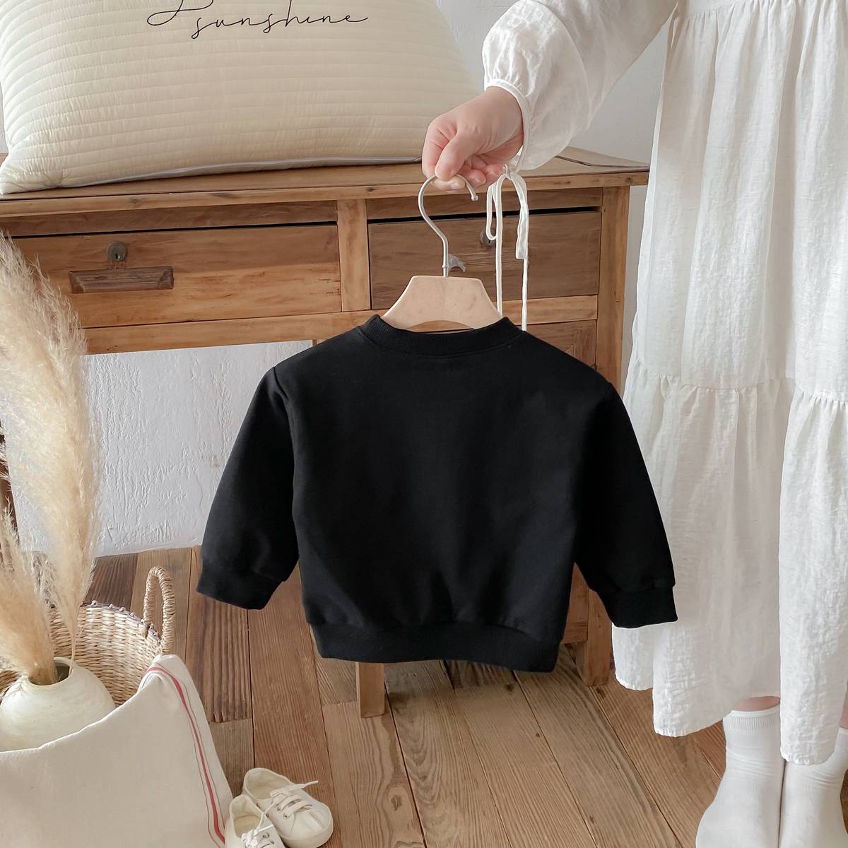 トレーナー・フーディ 長袖スウェットトレーナー 刺繍ロゴ 英字プリント シンプル カジュアル【mh0011389】