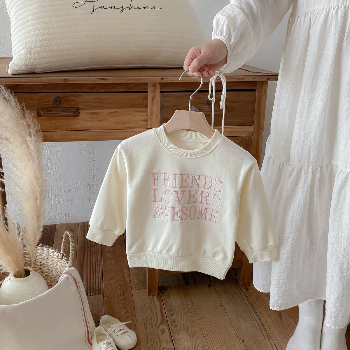 トレーナー・フーディ 長袖スウェットトレーナー 刺繍ロゴ 英字プリント シンプル カジュアル【mh0011389】