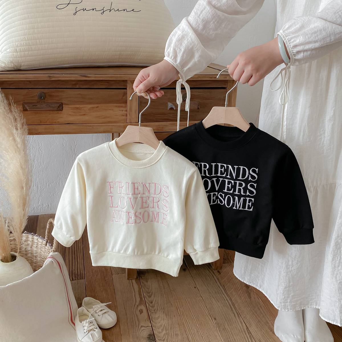 トレーナー・フーディ 長袖スウェットトレーナー 刺繍ロゴ 英字プリント シンプル カジュアル【mh0011389】