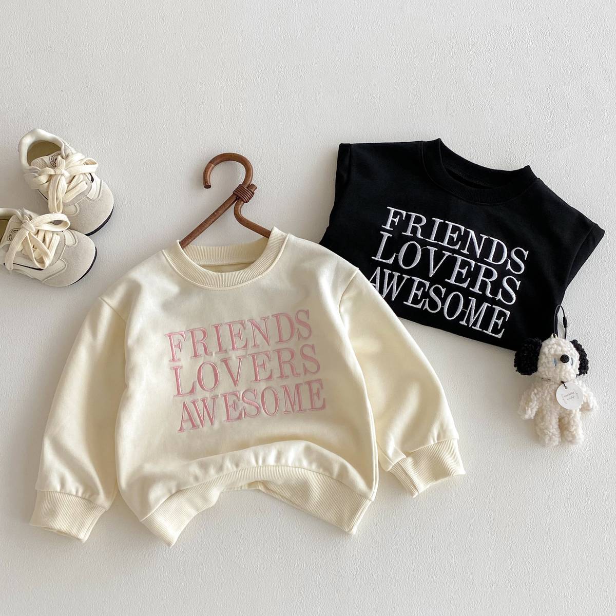 トレーナー・フーディ 長袖スウェットトレーナー 刺繍ロゴ 英字プリント シンプル カジュアル【mh0011389】