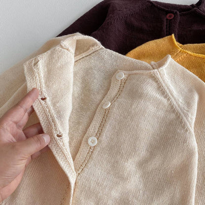 カーディガン・パーカー 長袖ニットカーディガン 無地 シンプル デイリーベーシック 【mh0011391】