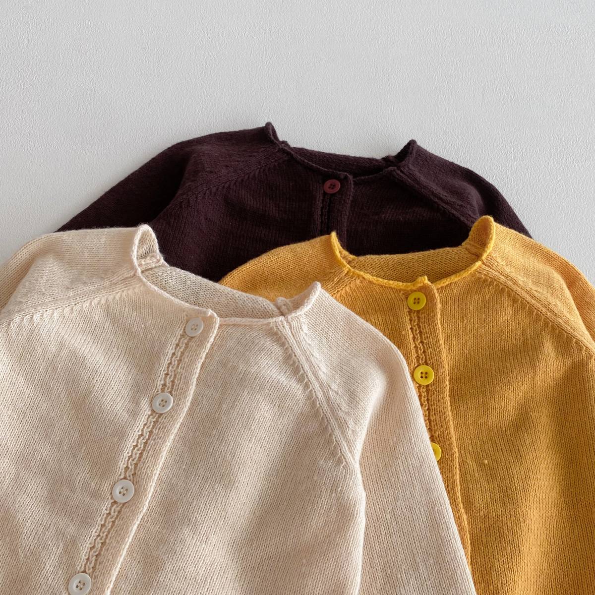 カーディガン・パーカー 長袖ニットカーディガン 無地 シンプル デイリーベーシック 【mh0011391】