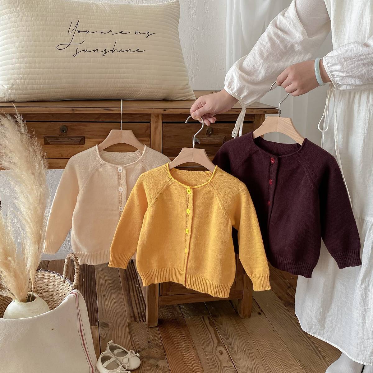 カーディガン・パーカー 長袖ニットカーディガン 無地 シンプル デイリーベーシック 【mh0011391】