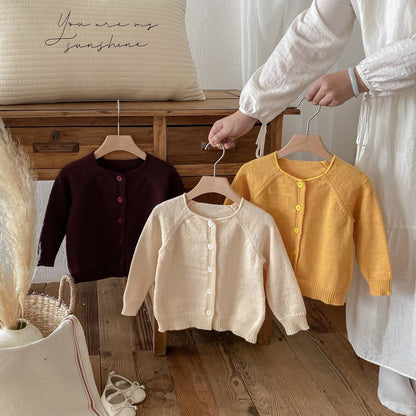 カーディガン・パーカー 長袖ニットカーディガン 無地 シンプル デイリーベーシック 【mh0011391】