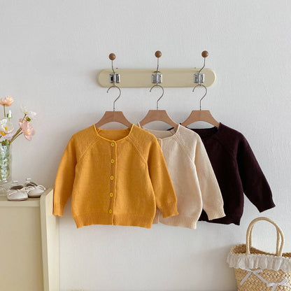 カーディガン・パーカー 長袖ニットカーディガン 無地 シンプル デイリーベーシック 【mh0011391】