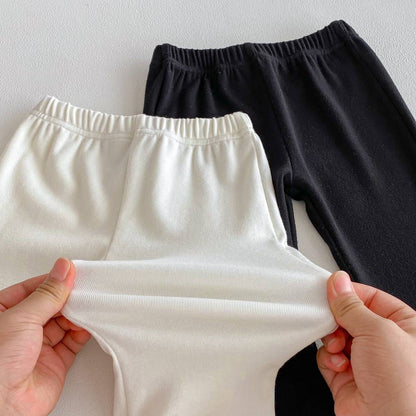 レギンスパンツ レギンスパンツ リブ生地 裾レースフリル スリットリボン フレア【mh0011393】