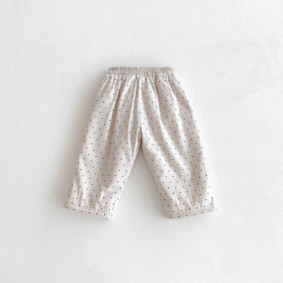 ロングパンツ・スウェットパンツ ロングパンツ 裏ボア ドット柄 プリント ゆったり ルーズシルエット あったか【mh0011395】