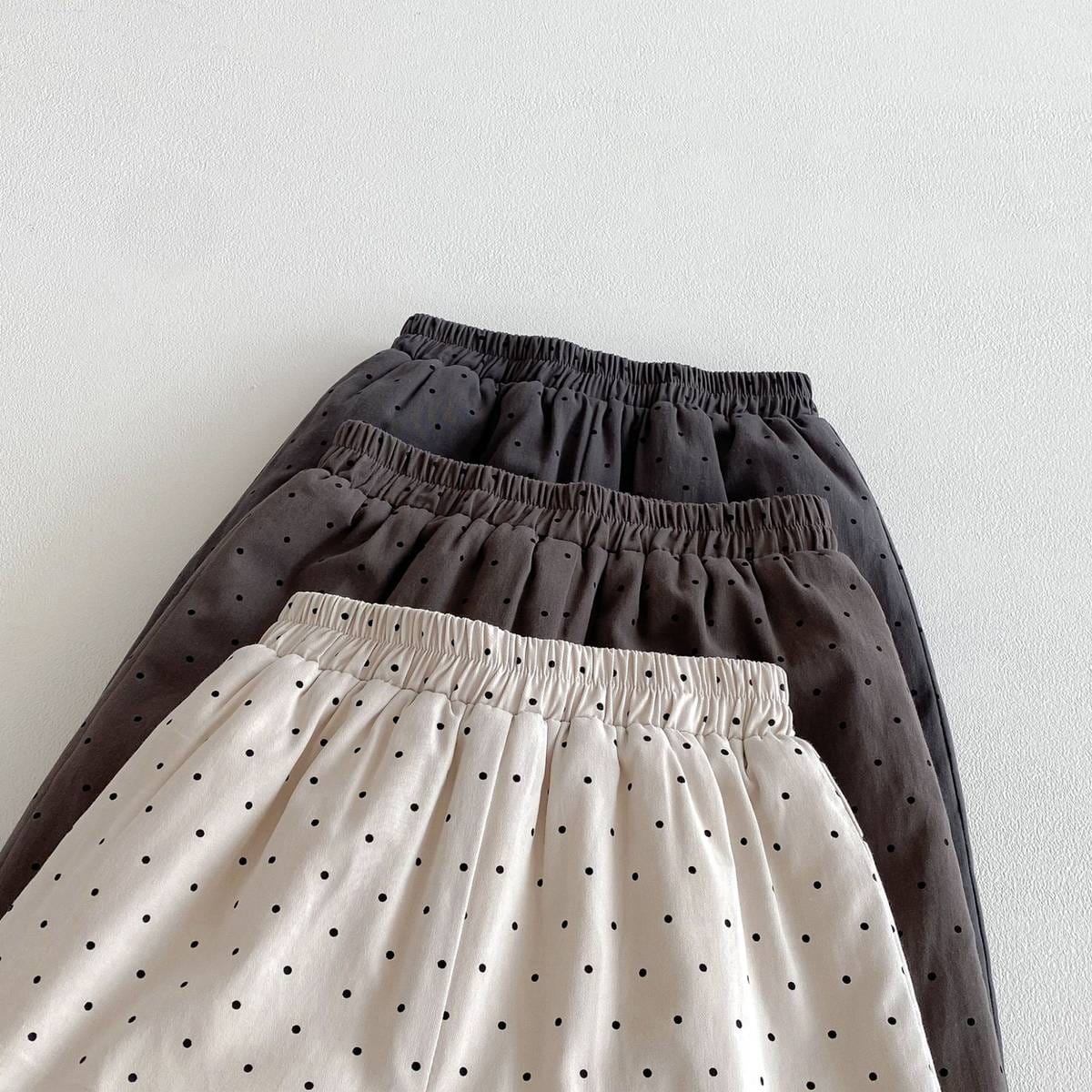 ロングパンツ・スウェットパンツ ロングパンツ 裏ボア ドット柄 プリント ゆったり ルーズシルエット あったか【mh0011395】