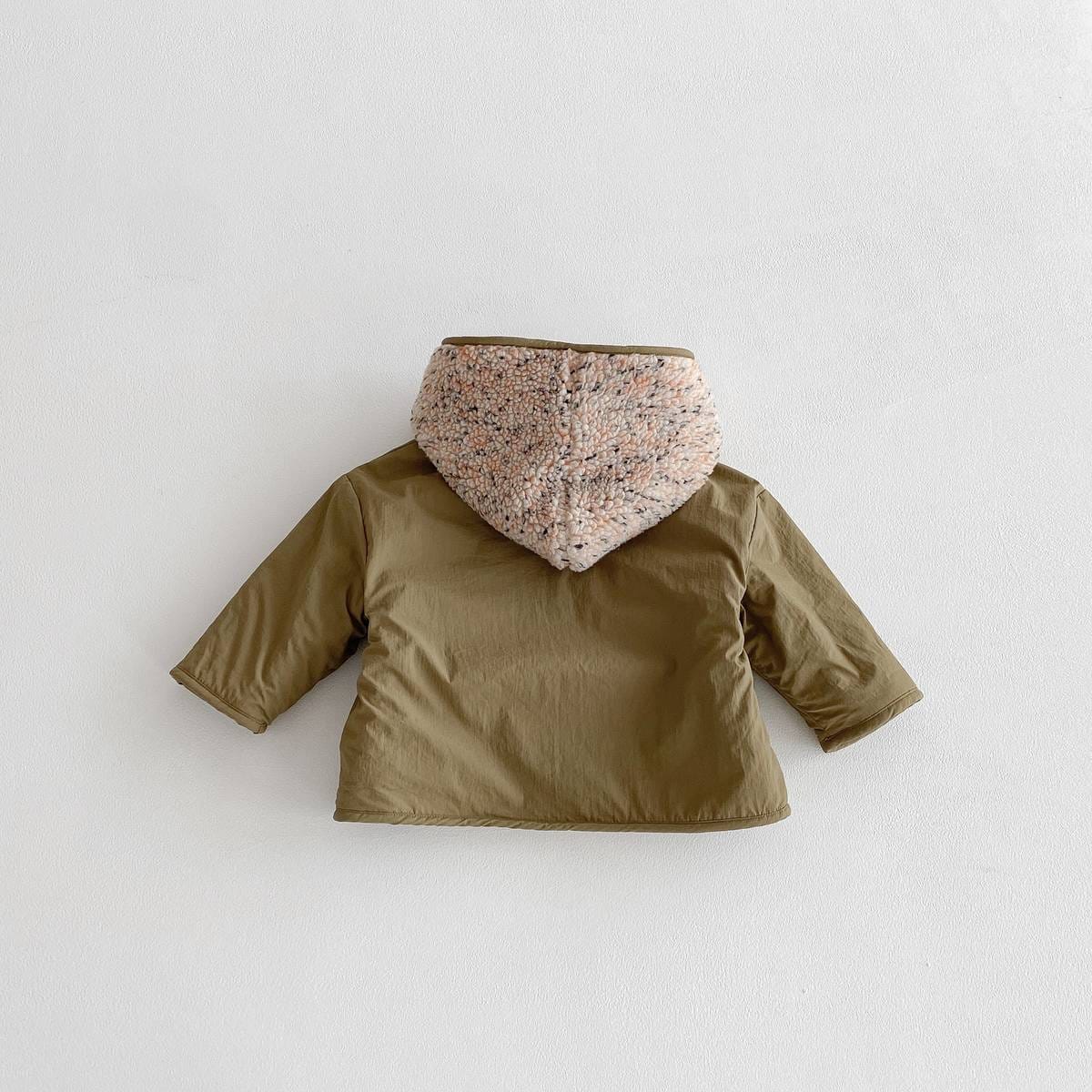 ショートコート・ジャケット・ジャンパー 中綿ジャケット リバーシブル ボア裏地 フード付き ゆったり あったか アウター【mh0011396】