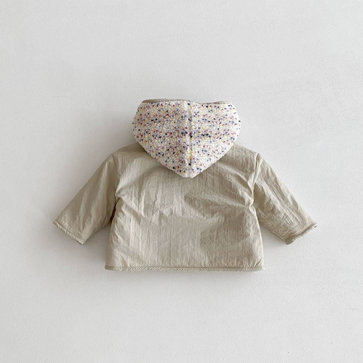 ショートコート・ジャケット・ジャンパー 中綿ジャケット リバーシブル ボア裏地 フード付き ゆったり あったか アウター【mh0011396】