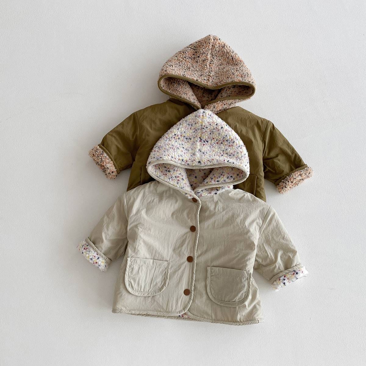 ショートコート・ジャケット・ジャンパー 中綿ジャケット リバーシブル ボア裏地 フード付き ゆったり あったか アウター【mh0011396】