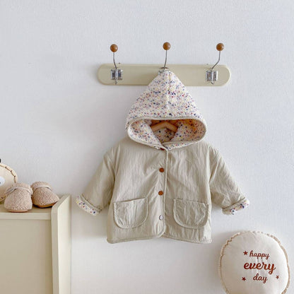 ショートコート・ジャケット・ジャンパー 中綿ジャケット リバーシブル ボア裏地 フード付き ゆったり あったか アウター【mh0011396】