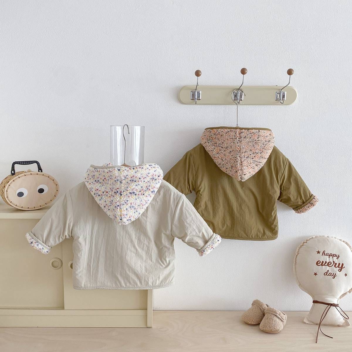 ショートコート・ジャケット・ジャンパー 中綿ジャケット リバーシブル ボア裏地 フード付き ゆったり あったか アウター【mh0011396】