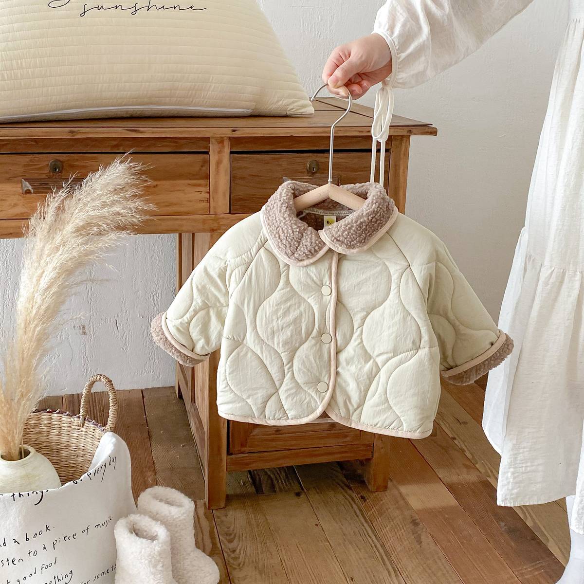 ショートコート・ジャケット・ジャンパー 中綿ジャケット キルティング ボア襟 あったか ボア裏地 防寒 アウター【mh0011397】