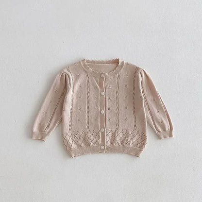 カーディガン・パーカー Pink / 80cm キッズカーディガン レースニットジャケット サマーカーディガン 薄手 クーラー冷房対策 3カラー【mh0005498】