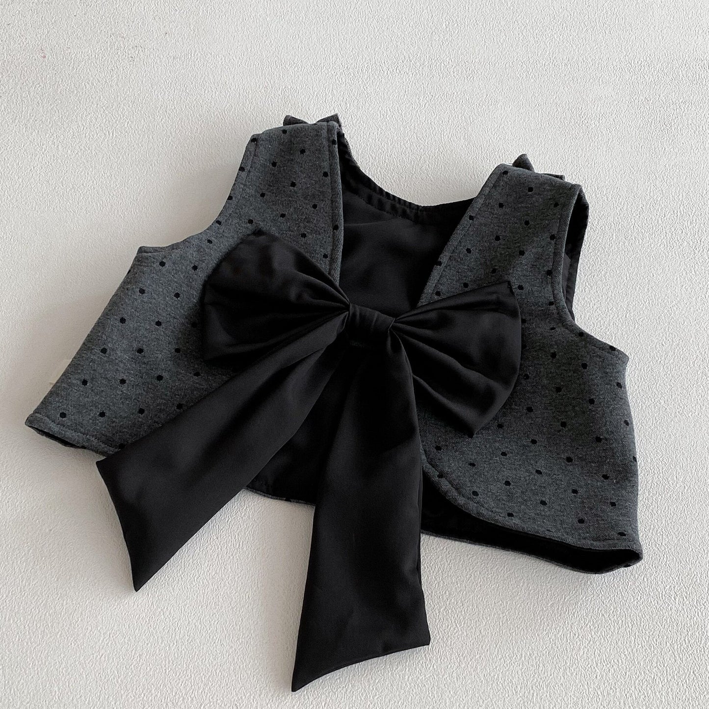 ノースリーブセットアップ Polka Dot Cotton Three-Piece Set ドット柄 セットアップ【mh0012088】