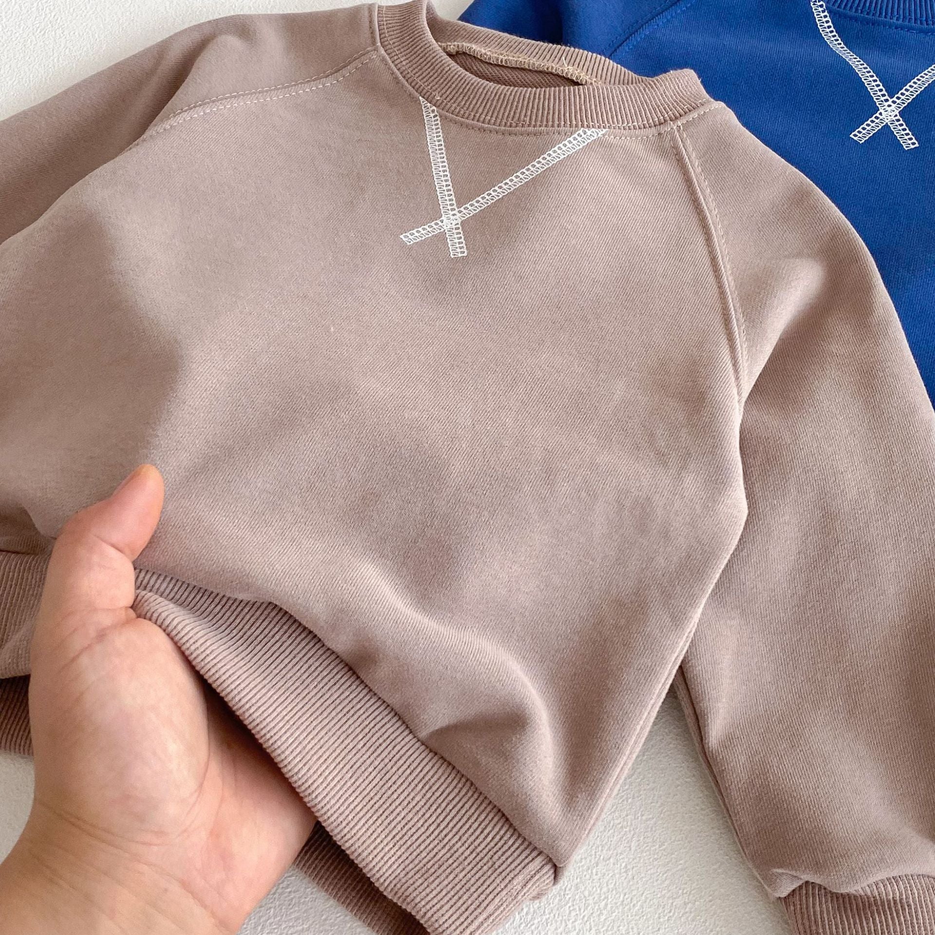 長袖セットアップ Simple Casual Sweatshirt Set シンプル スウェット セットアップ【mh0011957】