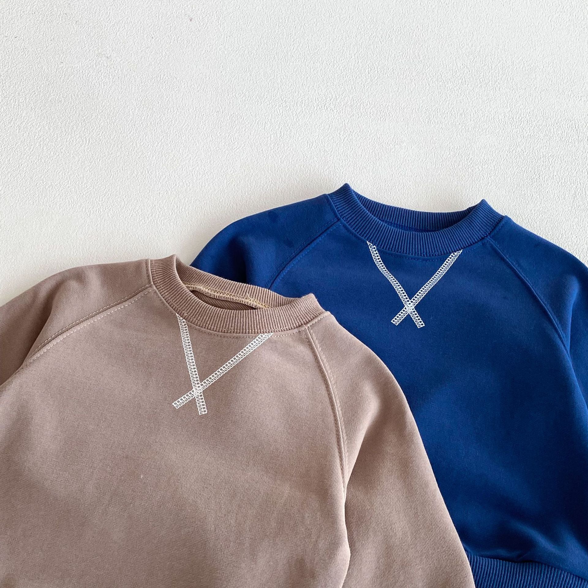 長袖セットアップ Simple Casual Sweatshirt Set シンプル スウェット セットアップ【mh0011957】