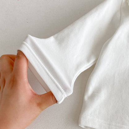 長袖シャツ・ブラウス 長袖Tシャツ カットソー フリル レース襟 付け襟風 シンプル インナー【mh0011386】