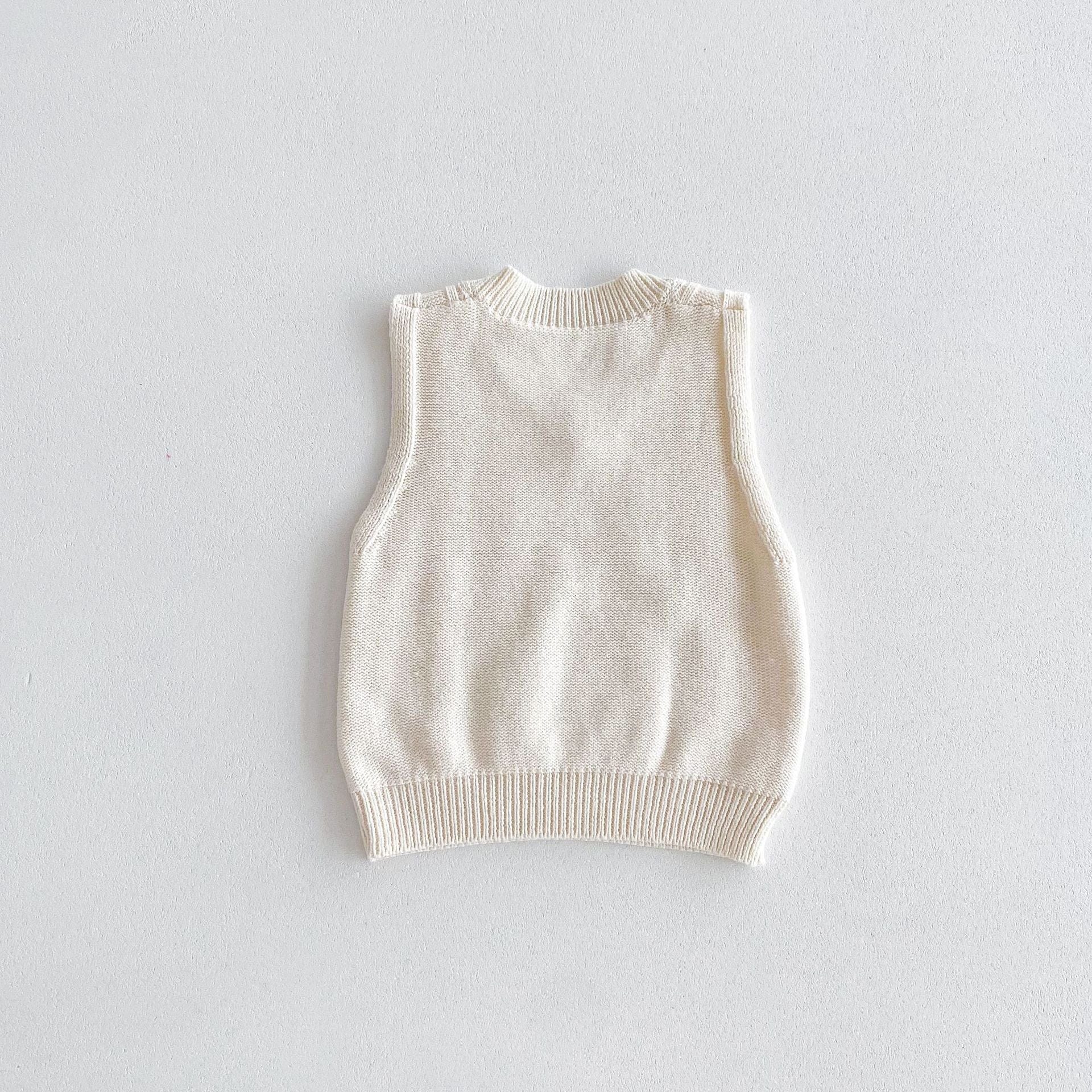 ノースリーブセットアップ Vネックニットベストニットワイドフレアパンツ【mh0010684】