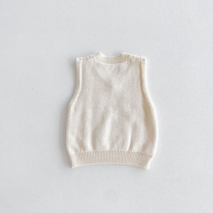 ノースリーブセットアップ Vネックニットベストニットワイドフレアパンツ【mh0010684】