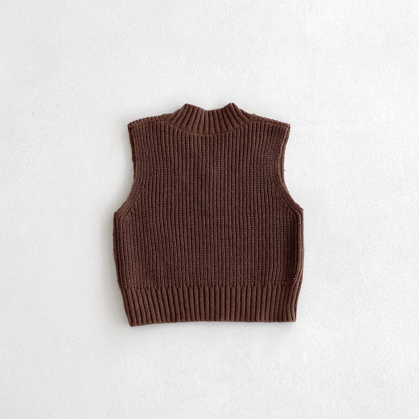 ベスト ざっくりニットVネックベスト【mh0010686】