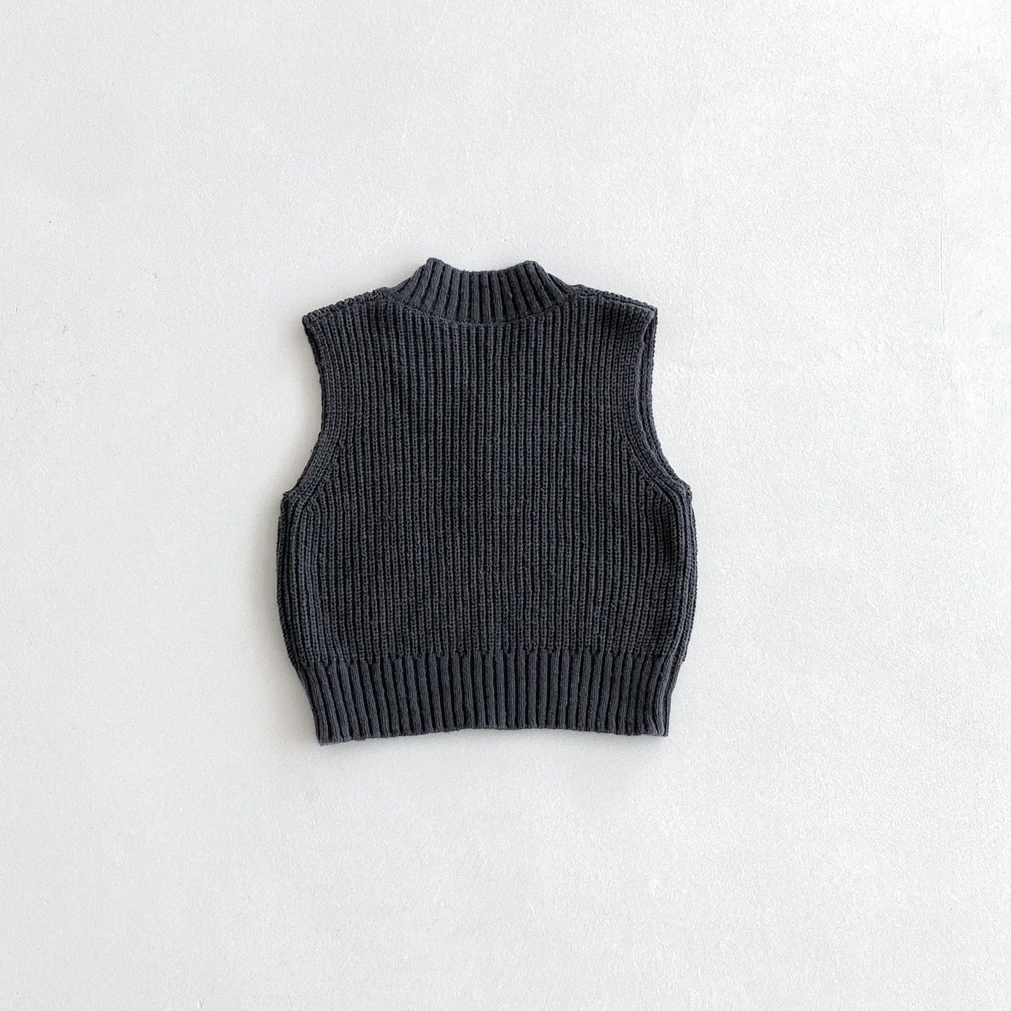 ベスト ざっくりニットVネックベスト【mh0010686】