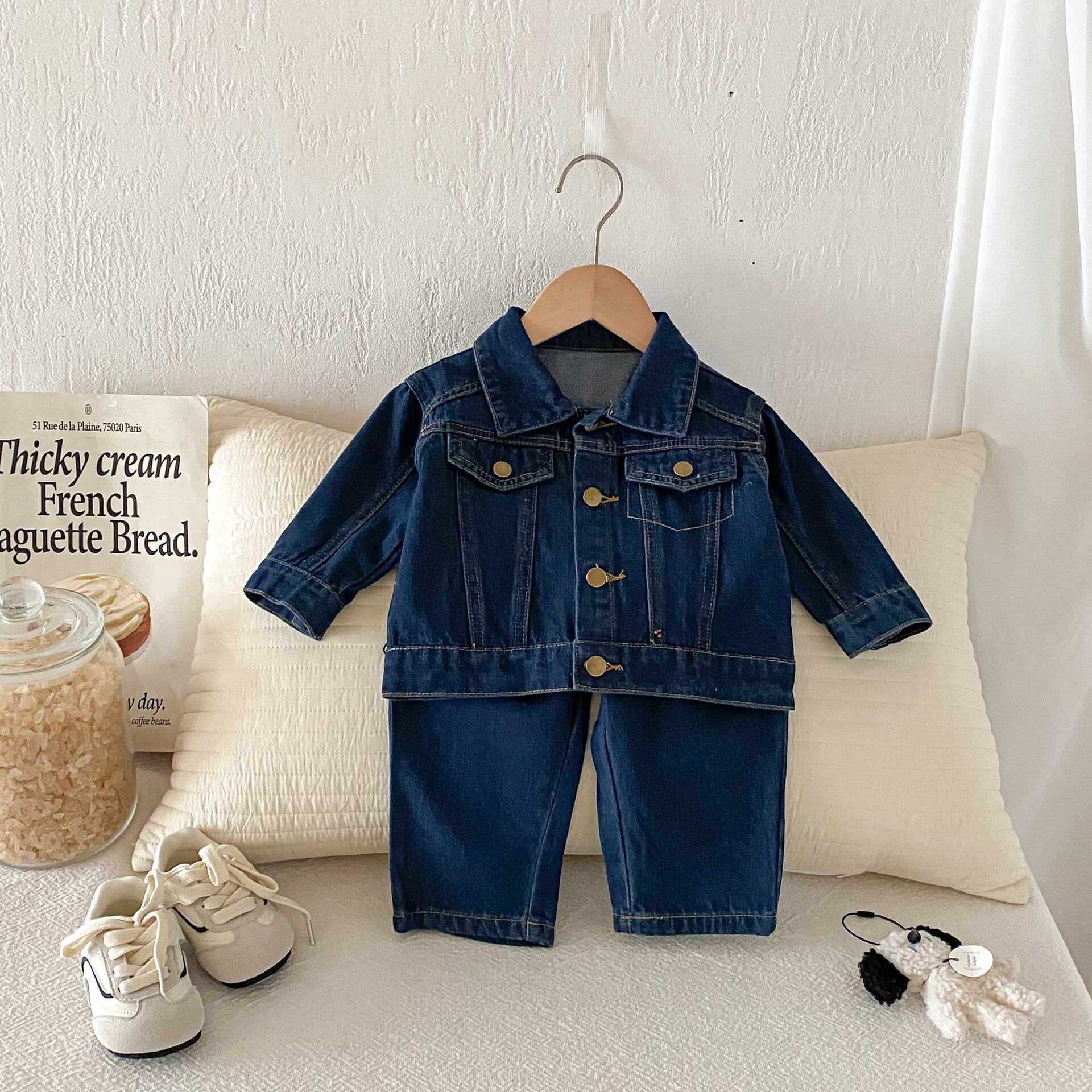 長袖セットアップ Vintage Soft Denim Set デニム セットアップ 2点セット【mh0012096】
