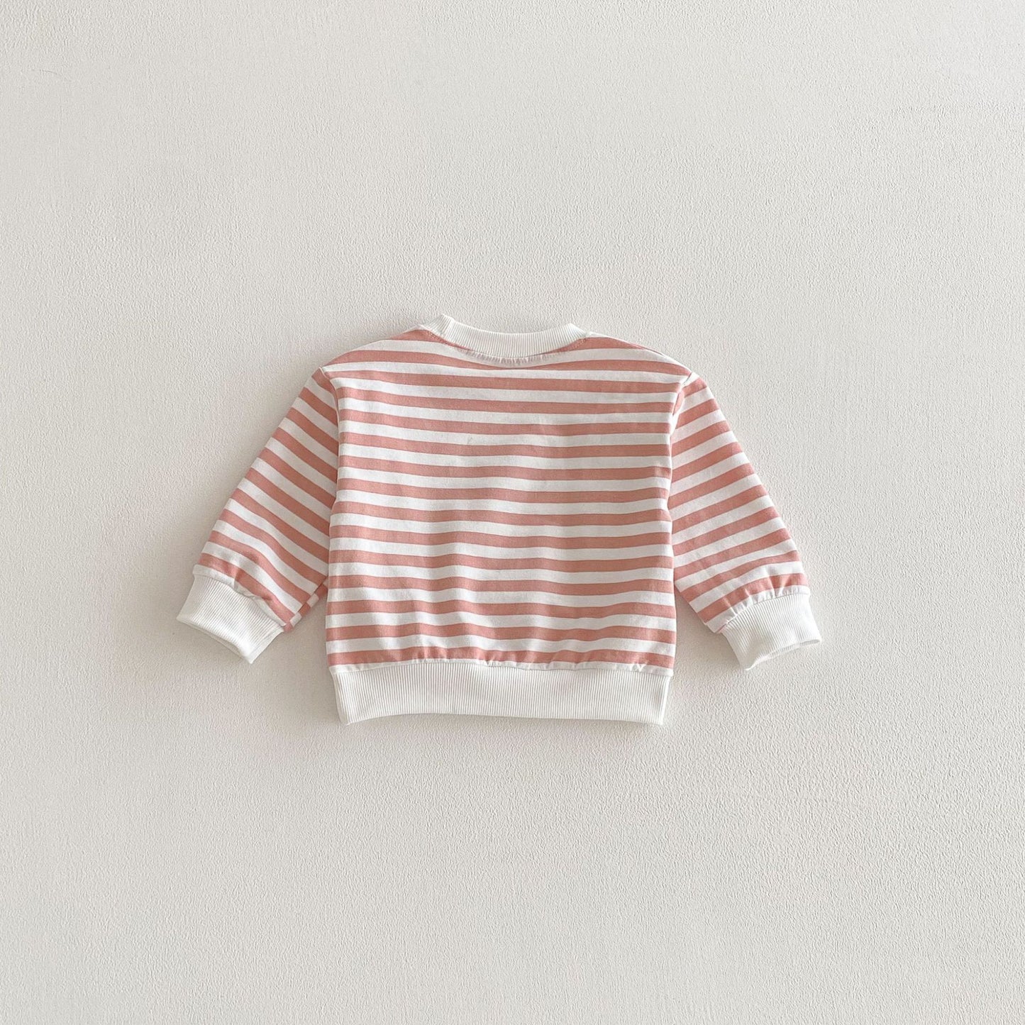 長袖Tシャツ Striped Pullover Casual Sweatshirt ストライプ プルオーバー スウェット【mh0011960】